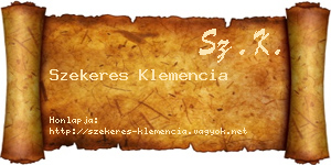 Szekeres Klemencia névjegykártya